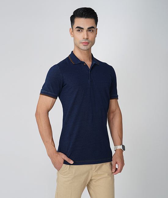 Denim Polo T-shirt