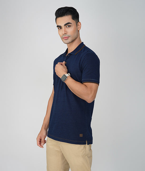 Denim Polo T-shirt