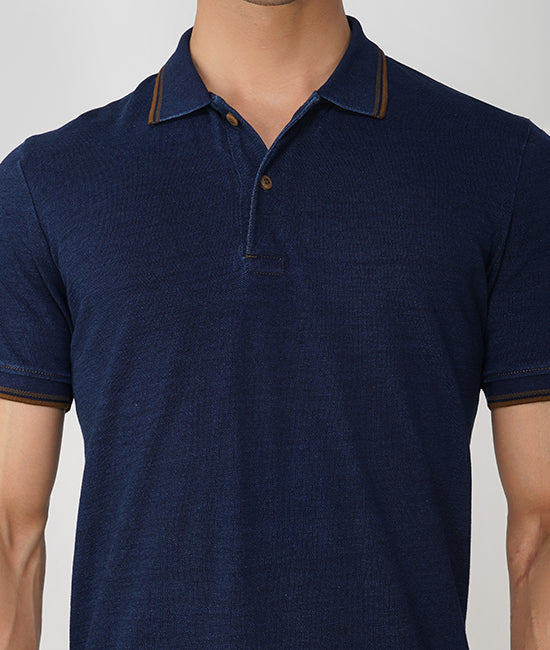 Denim Polo T-shirt